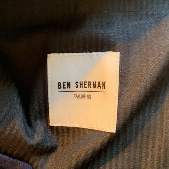 Ben Sherman Tailoring Men’s Dress Pants – Navy Wool Blend (32x32, EU 48) - Picture 8 of 9